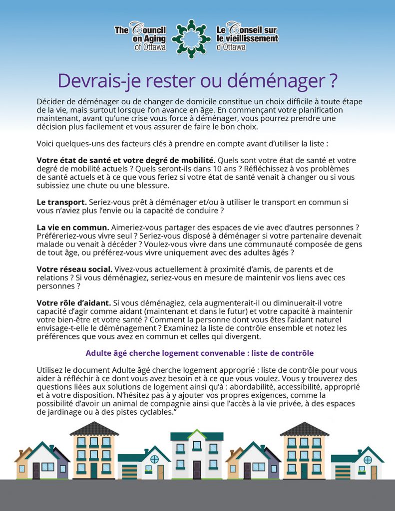 Devrais-je rester ou déménager ?