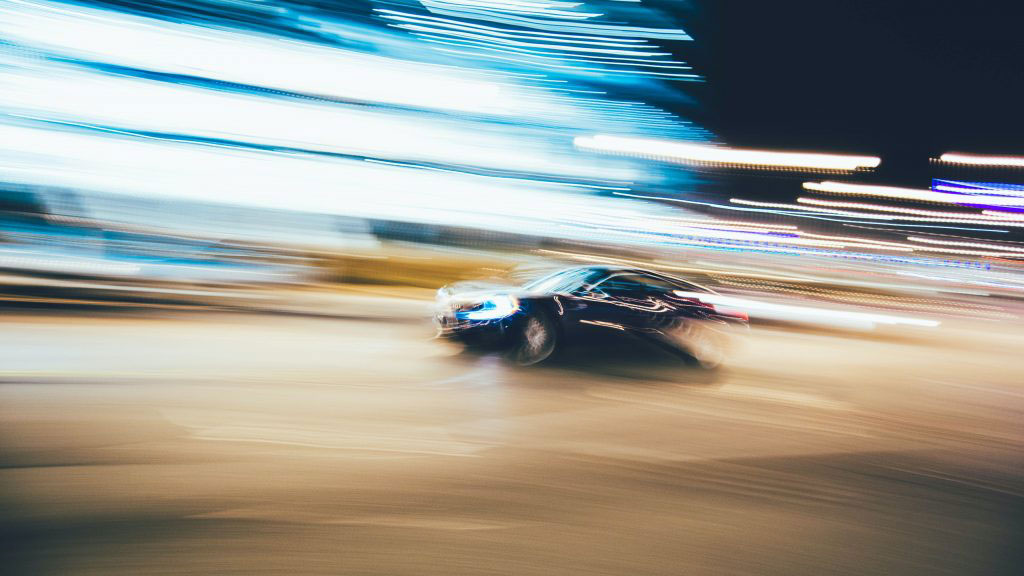 Speeding car
